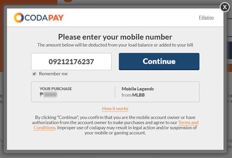 Codashop com id mobile legends philippines. ph, Bank Payment, Counter Paym...