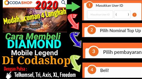 Codashop ml menggunakan pulsa. .  ...