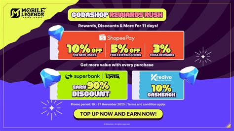 Codashop mlbb gratis.  Nikmati diskon hingga 90% saat kamu top up Magic Chess: Ser...