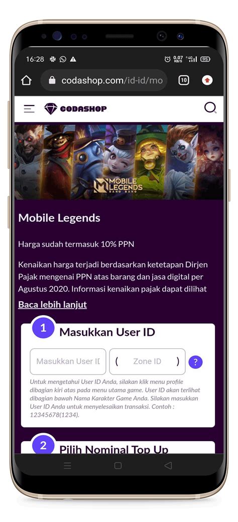 Codashop mobile legend indonesia.  Masukkan user id akun game Mobile Codashop Indonesia Codash...