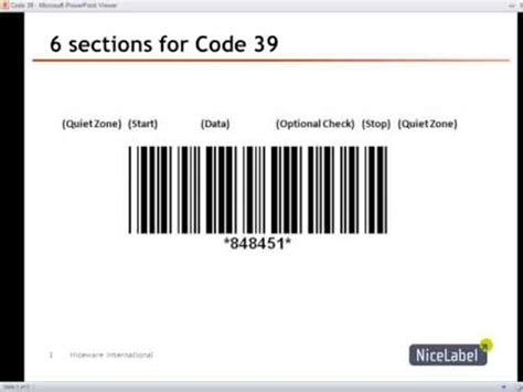 Code 39 Barcode in NiceLabel YouTube