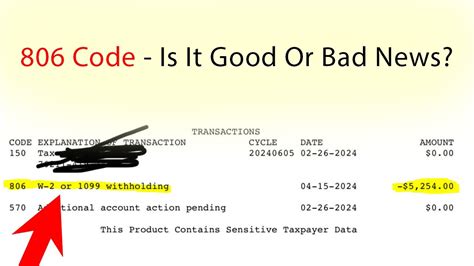 Code 806 tax transcript. Things To Know About Code 806 tax transcript. 