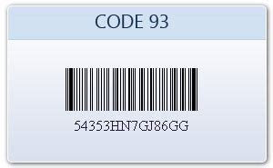 Code 93 barcode font designed by software
