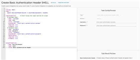 Code Stream Custom Integration Generate Basic Authentication Header · DefinIT