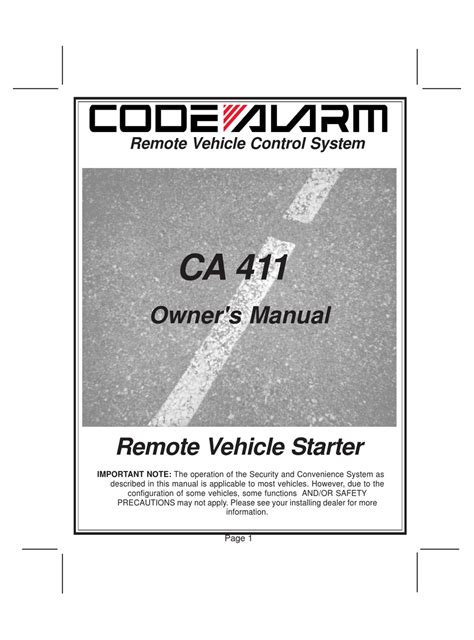 Code alarm remote start owner manual. - Yamaha ef2800ic ef2800i yg2800i generator service manual.