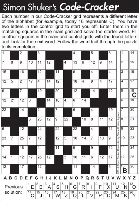 Code breaking org crossword clue. Clue. Length. Answer. U.S. code-breaking group: Abbr. 3 letters. nsa. Definition: 1. the United States cryptologic organization that coordinates and directs highly specialized activities to protect United States information systems and to produce foreign intelligence information. View more information about nsa. 