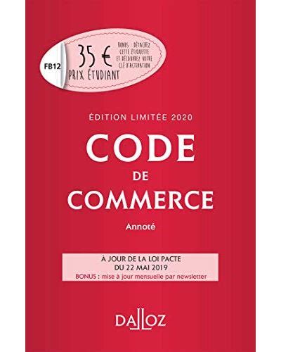 Code de commerce 2020