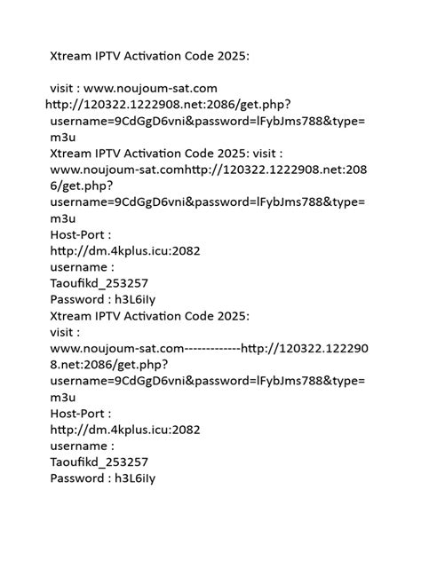 Code iptv pdf. 2025 - Free download as Text File (.  The document provides updated M3U playlis...