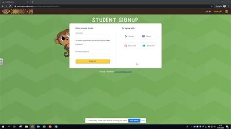 Code monkey login.  You are now logged into your CodeMonkey student account and will be dire...