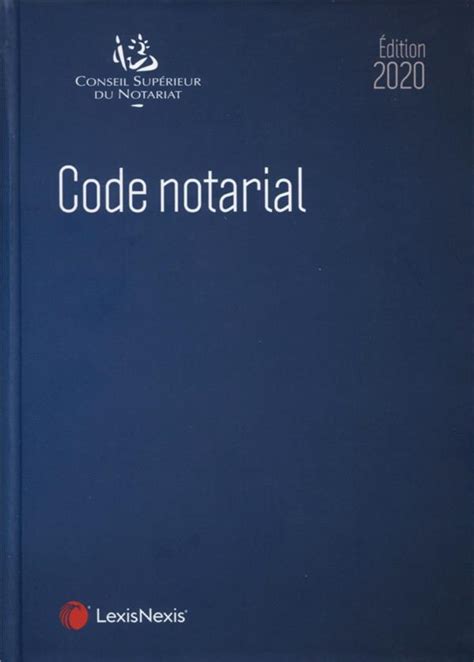 Code notarial 2020