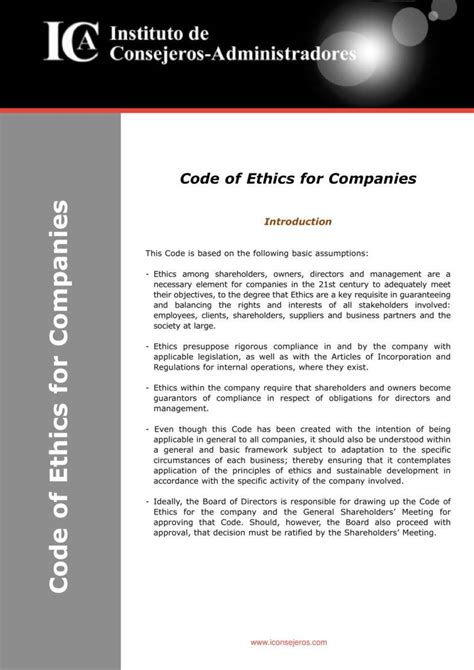 Code of Ethical Policy