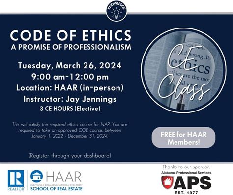 Code of Ethics A Promise of Professionalism CE Course Huntsville
