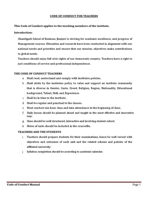 Code of conduct for teachers in primary schools.  Learn about career opportunities, leade...