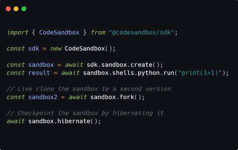 Code sandbox.  Create, share, and run web applications in your browser with Co...