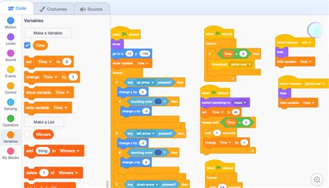 Code with scratch. In a few minutes, you can have a blank slate to code your own games and applications. Visit https://scratch.mit.edu/ and click “Join Scratch”. Then, click on the “Create” button to start your game project. After that, you have a blank canvas to make your Scratch game. Drag and drop the code blocks to create your game. 
