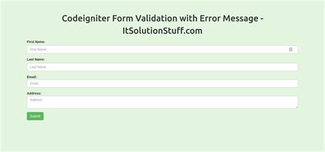 Codeigniter 4 form validation custom error message.  In order to implement...