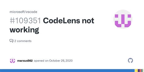 Codelens not working vscode. CodeAnalysis.  Please help! Dec 29, 2024 �...