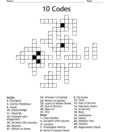 Codes Crossword WordMint