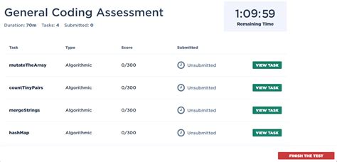Codesignal general coding assessment.  General Coding Assessment Data She...