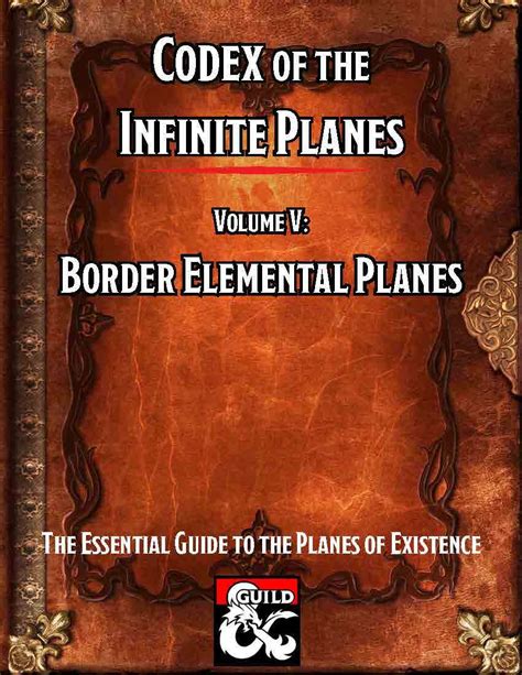 Codex of the Infinite Planes Vol 5 Border Elemental Planes
