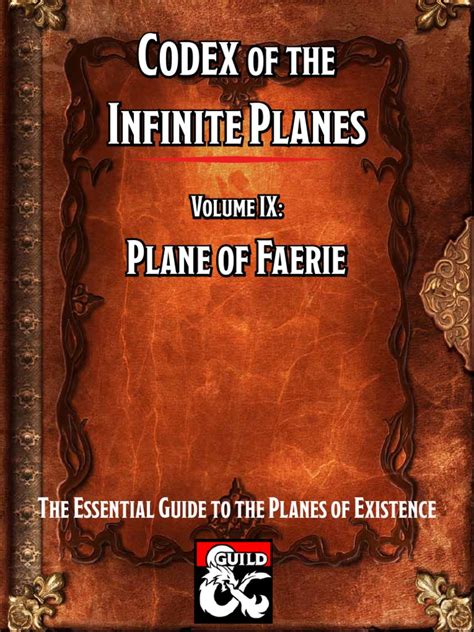 Codex of the Infinite Planes Vol 9 Plane of Faerie