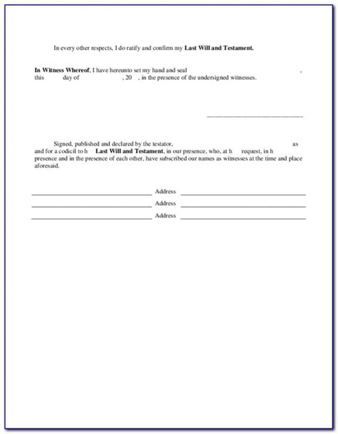 Codicil Form Legalzoom Universal Network