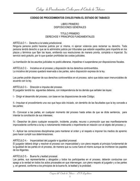 Codigo de procedimientos civiles del estado de tabasco. - Renault laguna ii phase ii manual.