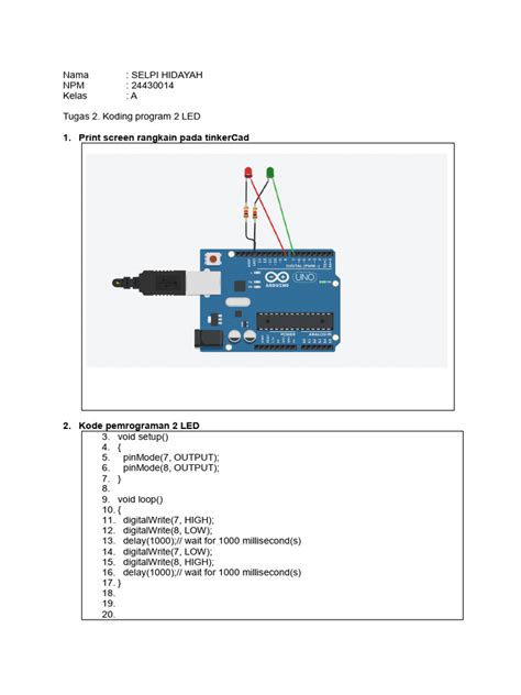 Coding Lampu Led Arduino: LED Blink menggunakan ESP32. Halo semua! disini saya akan image 1