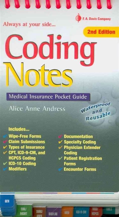 Coding notes medical insurance pocket guide davis n. - Guía de odisea de soluciones secundarias.