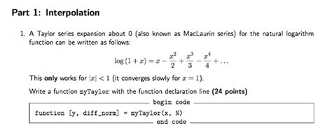 Coding taylor approximation of natural log - MATLAB Answers