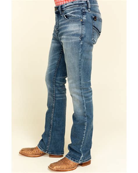 Five-pocket design with signature embroidery on back. Black denim fabrication. Bootcut leg with finished hem. Relaxed fit. Mid rise. Hand sanding and whiskering detailing. Imported. Machine wash cold. Style: CBFA20J20-BIG.. 