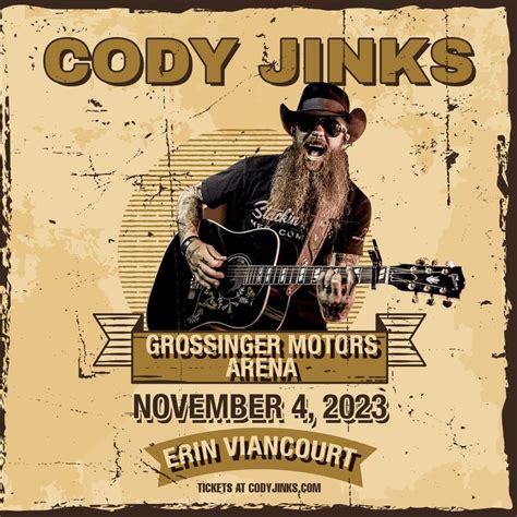 Love Jinks & his band and his sound doesn't get any better!!! Tinley Park, IL@. Credit Union 1 Amphitheatre. Kelli. March 11th 2023. Cody Jinks puts on one hell .... 