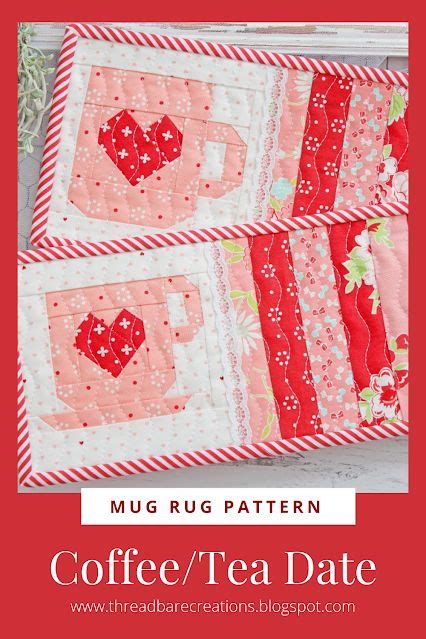 Coffee/Tea Date Mug Rugs PDF Pattern Threadbare Creations