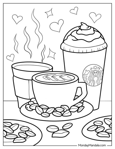 Coffee Coloring Sheets