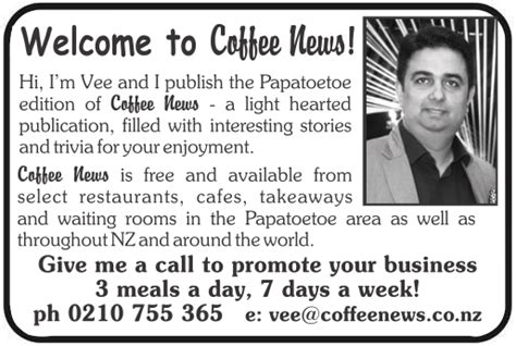 Coffee News Greenlane/Onehunga and Papatoetoe/ Mangere