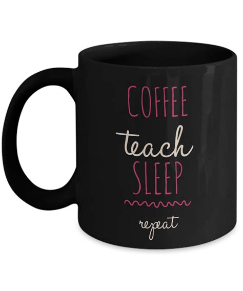 Coffee Sleep Teach Repeat Coffee Mugs for Sale Redbubble