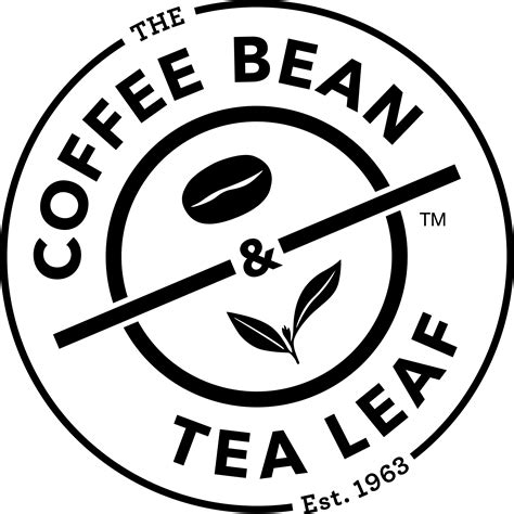 Coffee bean and tea leaf. 