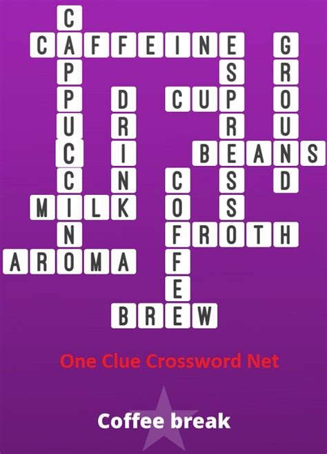 Coffee break Crossword Clue Wordplays.com