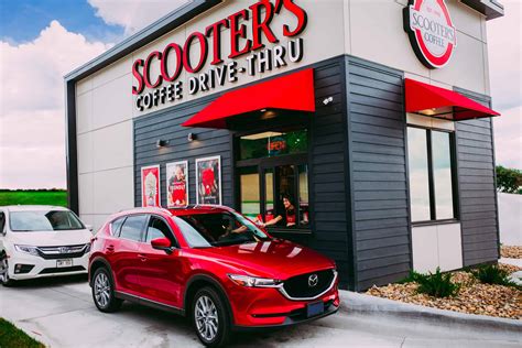 Coffee scooters. Scooter’s Coffee is a drive-thru franchise that has been serving world-class coffee for more than 20 years and has over 400 locations in 23 states across the nation. With commitments to build new stores in 30 states, the company plans to open many additional locations in 2022. 