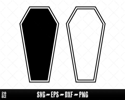 Coffin SVG Files Coffin Outline SVG File Coffin Fill SVG Etsy
