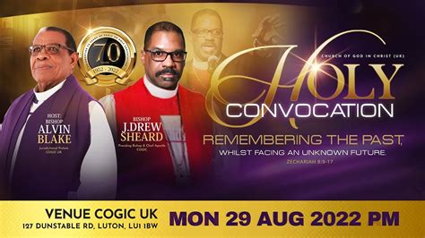 COGIC UK Live Stream on Friday 30th September 2022Hosted by Mother Mable-Lyn SpencerFeaturing: Evangelist Maxine Kershaw & Mother Maddaline Norfleet. 