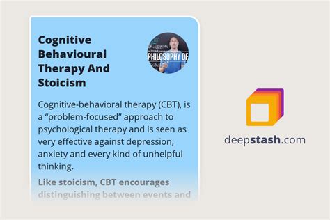 Cognitive Behavioral Therapy and Stoicism