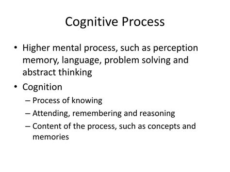 Cognitive Processes - PowerPoint PPT Presentation - PowerShow