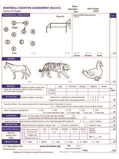 Cognitive test pdf.  MOCA-Montreal Cognitive Assessment Test Form Free Cou...
