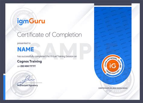 Cognos certification.  We'll start with some sample data, explore it, and then create a da...