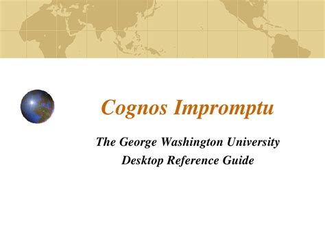 Cognos impromptu in data warehousing.  Note: Some Asian languages are no...