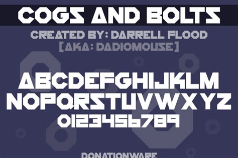 Cogs Fonts FontSpace