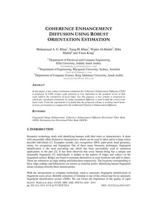 Coherence Enhancing Diffusion and Windowed Fourier ... - AIP …