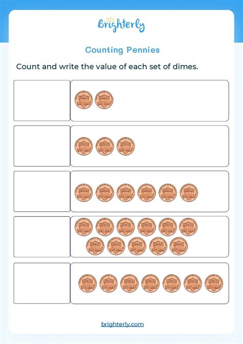 Coin Counting Worksheet