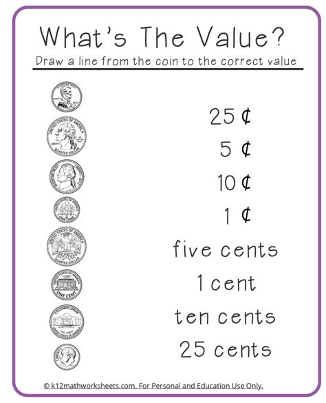 Coin Values Interactive worksheet